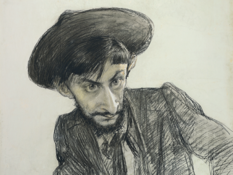 Charles LÉANDRE (1862-1934), Portrait de Maurice Eliot dessinant
