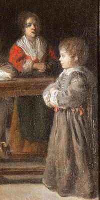Petit enfant en robe longue du XVIIe siècle