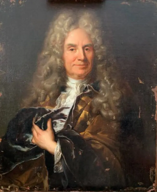 Gravure Originale Du XVIIIe Représentant Nicolas Boileau, Portrait Classique Signé Par Saint-Aubin
