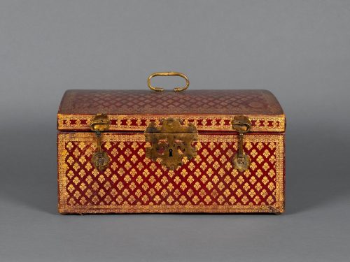 Cassette en maroquin rouge et au décor doré