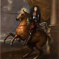 Peinture représentant le roi Louis XIV à cheval