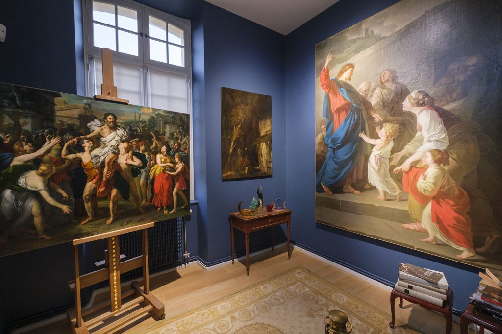 Salle au Petit château de Sceaux évoquant l’ambiance de l’appartement de M. Pierre Rosenberg